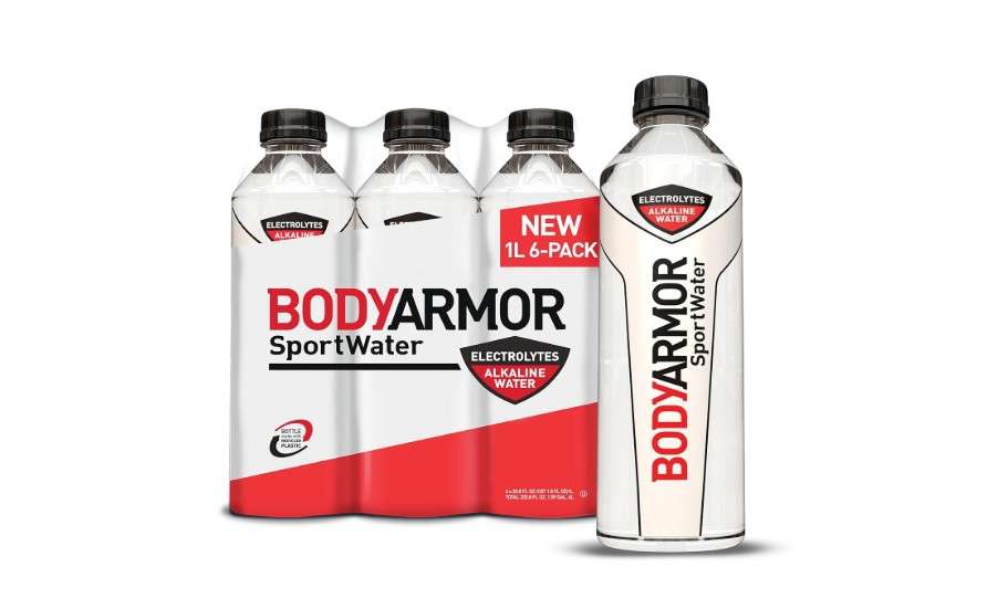 BODYARMOR SportWater Alkaline Water, Superior Hydration, High Alkaline Water pH 9+, Electrolytes, Perfect for your Active Lifestyle, 1 Liter (Pack of 6)
