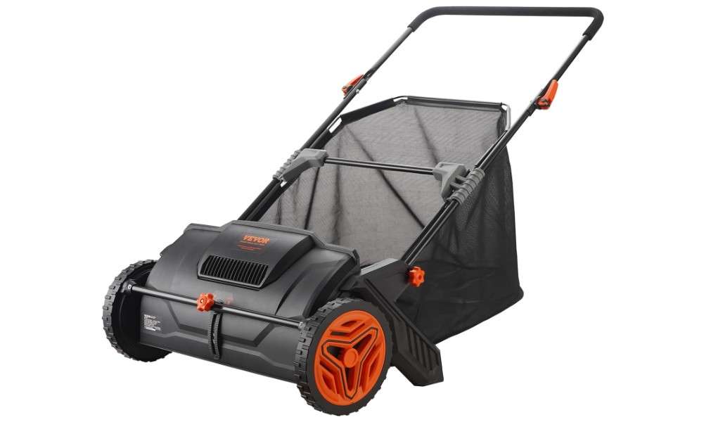 VEVOR Push Lawn Sweeper, 21inch Leaf & Grass Collector, Heavy Duty Thickened Steel Durable to Use with Large Capacity 3.5 cu. ft. Mesh Collection Hopper...
