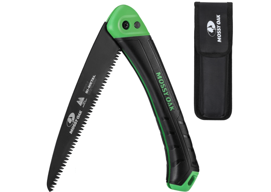 
MOSSY OAK Folding Saw - 7 Inch Pruning Handsaw with Pouch, D6A & M2 Bimetal Saw Blade, Hunting Saw Foldable for Deer, Tree, Wood, and Limb Cutting