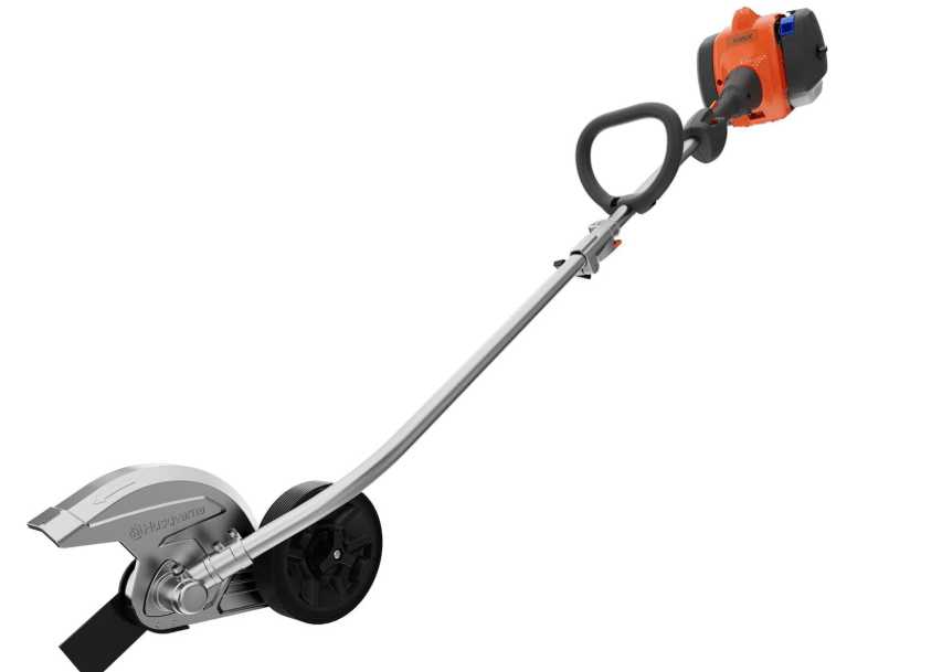 
Husqvarna 122LKE Gas Edger, Multi-Purpose Tool with Lawn Edger Attachment, Features 6-Inch Adjustable Wheel and Curved Shaft