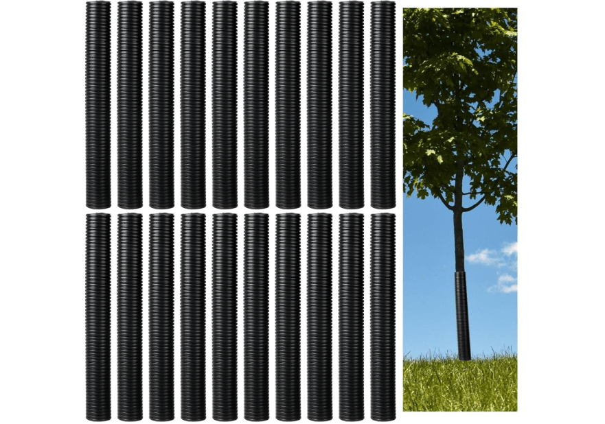 Menkxi 20 Pcs Corrugated Tree Guards Saplings Tree Trunk Protectors from Deer Tree Tubes Guard Tube Wraps to Protect Bark, Sapling from Rodents, Mowers,