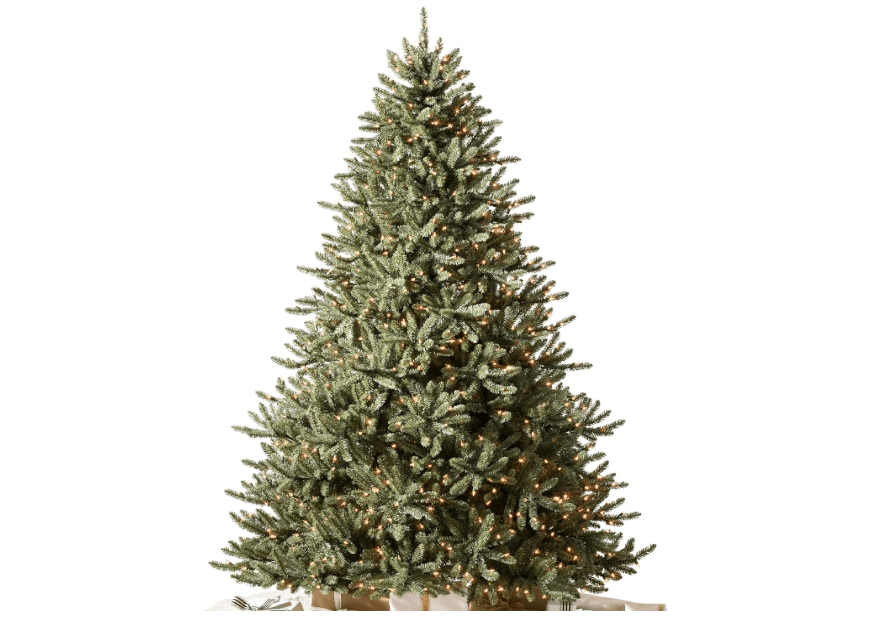 
Balsam Hill 4.5ft Pre-Lit Classic Blue Spruce - Artificial Christmas Tree with 886+ Tips, 300 Clear LED Lights, Easy Plug System, Premium Stand &