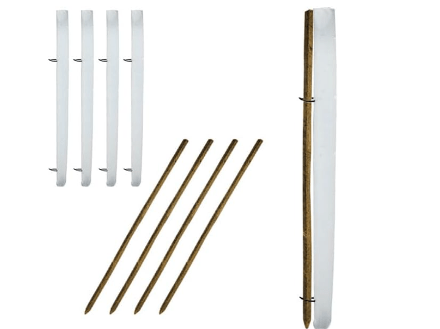 Miracle Tube Vented Seedling Protectors with Stakes, 60" – Pack of 5 – Tree Pro Recycled Plastic Tubes with Treated Pine Stakes & Zip Ties –