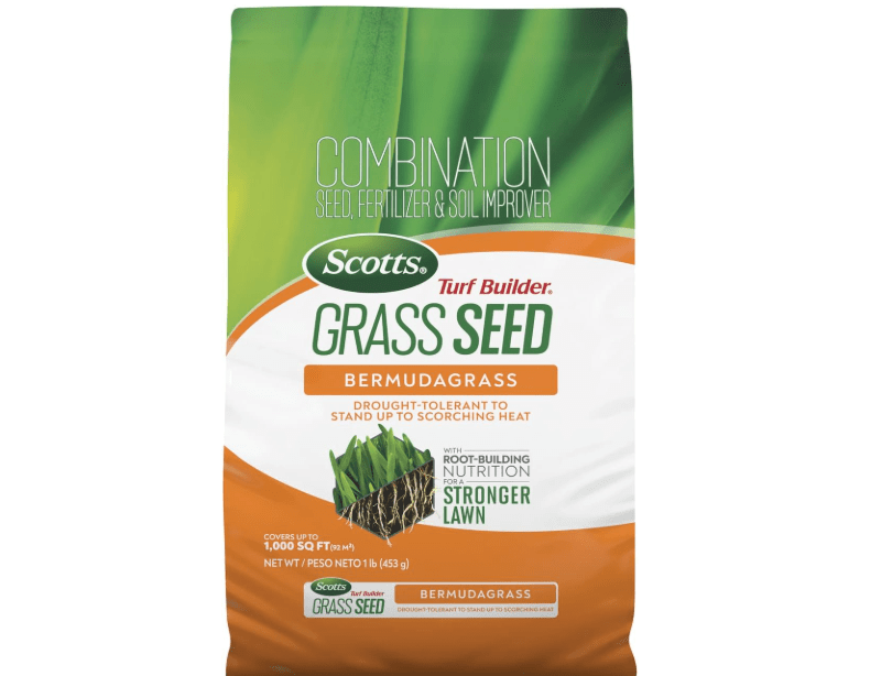 
Scotts Turf Builder Grass Seed Bermudagrass with Fertilizer and Soil Improver, Drought-Tolerant