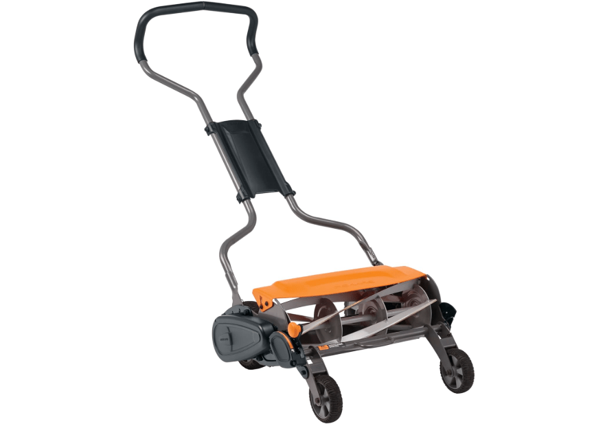 Fiskars Push Mower, Cut Width Manual Reel Mower with No Motor, Eco-Friendly Manua