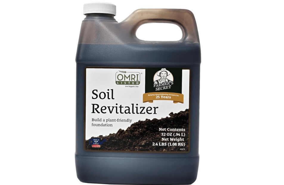 
Farmer’s Secret Soil Revitalizer (32oz) - Organic (OMRI Listed) Dirt Health Booster - Liquid Compost Soil Amendment - Activated Humic Acid - Great for 