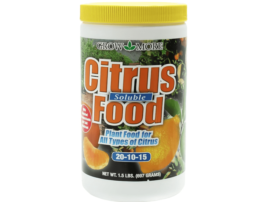 
Grow More Citrus Food - 1.5lbs of 20-10-15 Citrus Fertilizer for Potted Lemon Trees - Water Soluble Lime & Lemon Tree Food w/Chelated Micronutrients for