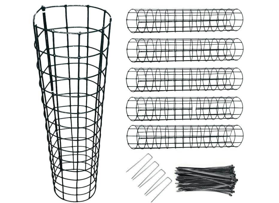 Andwarmth Tree Protectors-Tree Protectors from Deer,Tree Trunk Protector with Zip Ties & Metal Stakes,Tree Wraps to Protect Bark,Tree Tubes,Stacks.