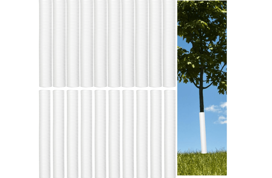 Menkxi 20 Pcs Corrugated Tree Guards Saplings Tree Trunk Protectors from Deer Tree Tubes Guard Tube Wraps to Protect Bark, Sapling from Rodents, Mowers