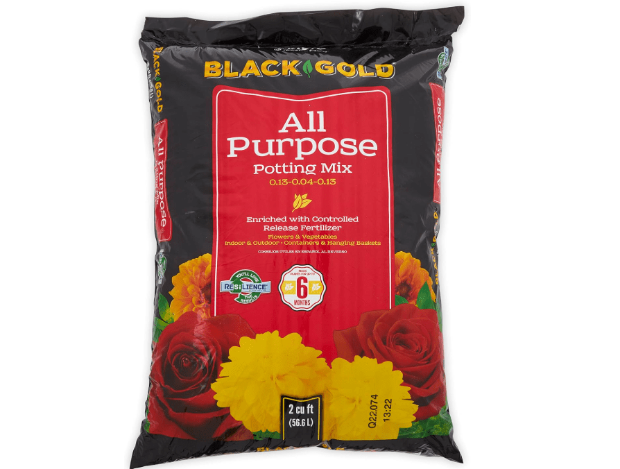 Sun Gro 13101022 Black Gold All Purpose Potting Mix with Fertilizer, 2 Cubic Feet