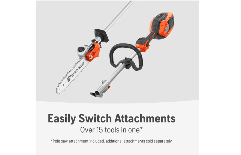 
Husqvarna 330iKP Combi Switch + Pole Saw Attachment, 10-Inch Electric Pole Saw with 4 Ah Battery and Charger Included, 970701205