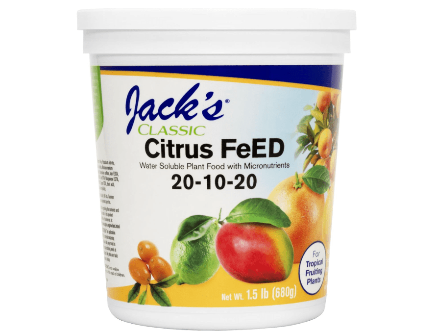 
Jack's Classic 20-10-20 Citrus Feed Water-Soluble Fertilizer with Micronutrients to Provide Better Growth and Fruiting in Tropical Fruiting Plants