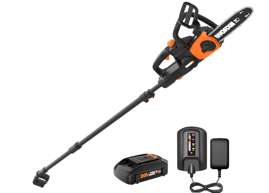
Worx WG323 20V Power Share 10" Cordless Pole/Chain Saw with Auto-Tension (Battery & Charger Included)
