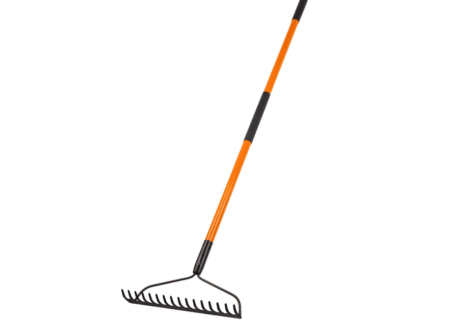 
Nohovu Garden Rake - 14 Tine Heavy Duty Rake with 58 Inch Fiberglass Handle
