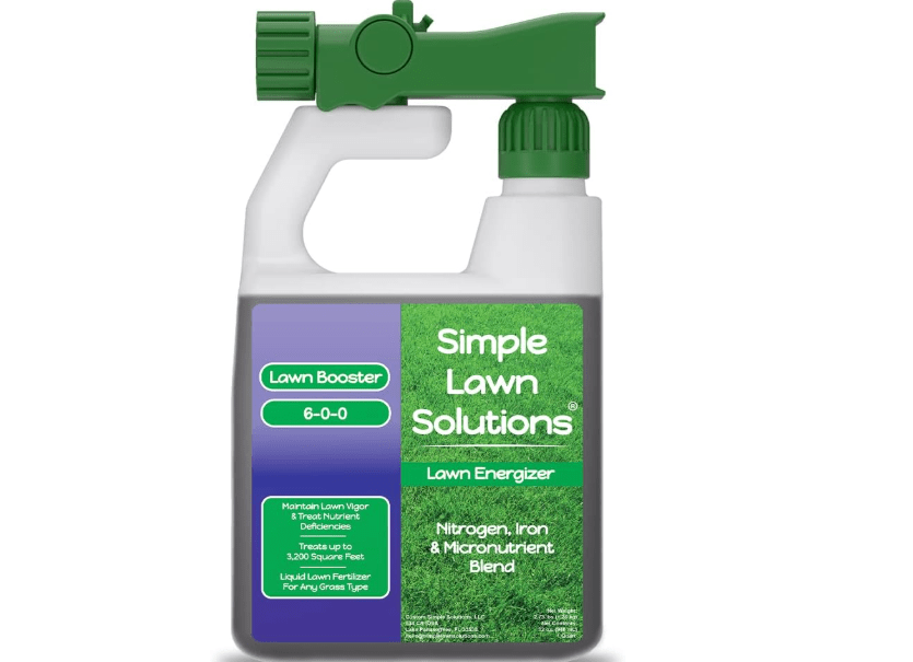 
Commercial Grade Lawn Fertilizer with Iron- Liquid Fertilizer Spray- Nitrogen and Iron for Deeper Green Turf- Any Grass Type - Simple Lawn Solutions