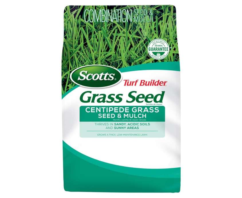 Scotts Turf Builder Centipede Grass Seed & Mulch, Grows a Thick, Low-Maintenance Lawn, 5 lbs.