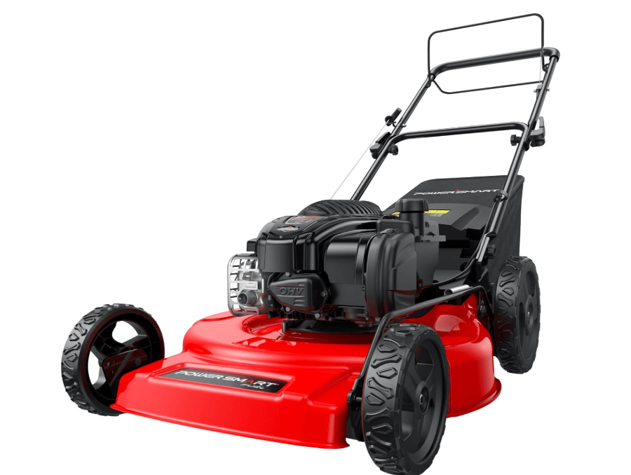 PowerSmart 22-Inch Gas Lawn Mower, 150cc B&S Engine, Self-Propelled, 3-in-1 Mulching System, 6 Cutting Heights, Rear-Wheel Drive, Durable Steel Deck