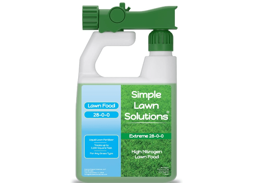 
Maximum Green & Growth Fertilizer High Nitrogen 28-0-0 Liquid Lawn Food Spray Spring & Summer- Any Grass Type- Simple Lawn Solutions - Concentrated.
