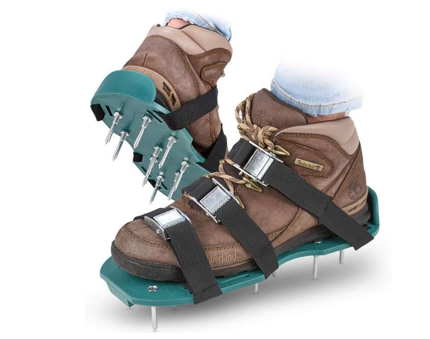 
Abco Tech Lawn Aerator Shoes for Grass - Yard Aeration Tool with 3 Adjustable Straps and Heavy-Duty Metal Buckles - Aerating Shoes for Lawn Care, Grass.