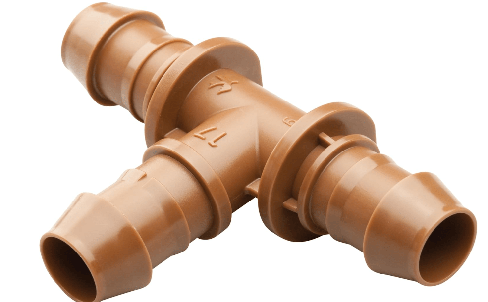 
Rain Bird BT50/4PK XFF Tee for 1/2" / 17mm Drip Tubing 4 Pack, Brown
