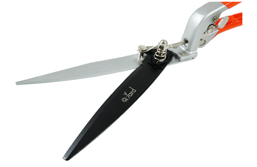 Q-yard QY-741F Flower Bed and Grass Shear - Extra Sharp Garden Hand Pruners, Easier Cutting, Comfortable Ergonomic, Less Effort - Gardening Scissors for Men