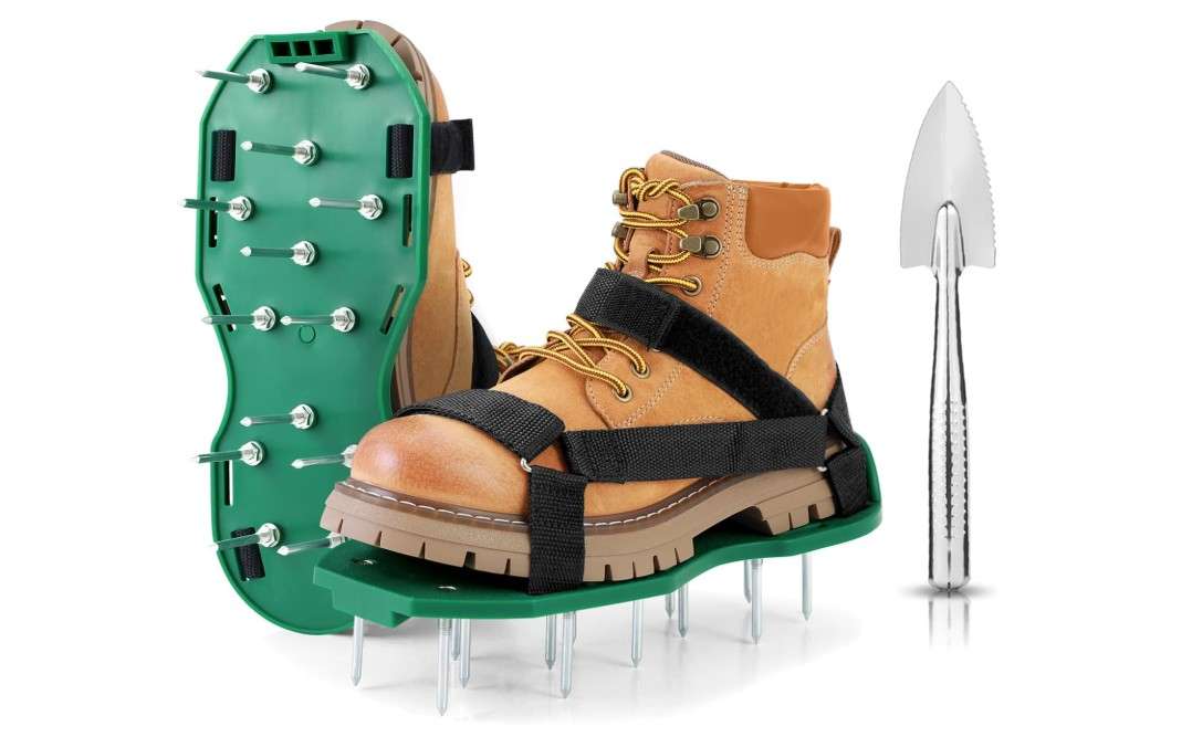 Ohuhu Lawn Aerator Shoes with Hook & Loop Straps, All New Unique Design Free-Installation Heavy Duty Spiked Aerating Sandals, One-Size-Fits-All for Yard...
