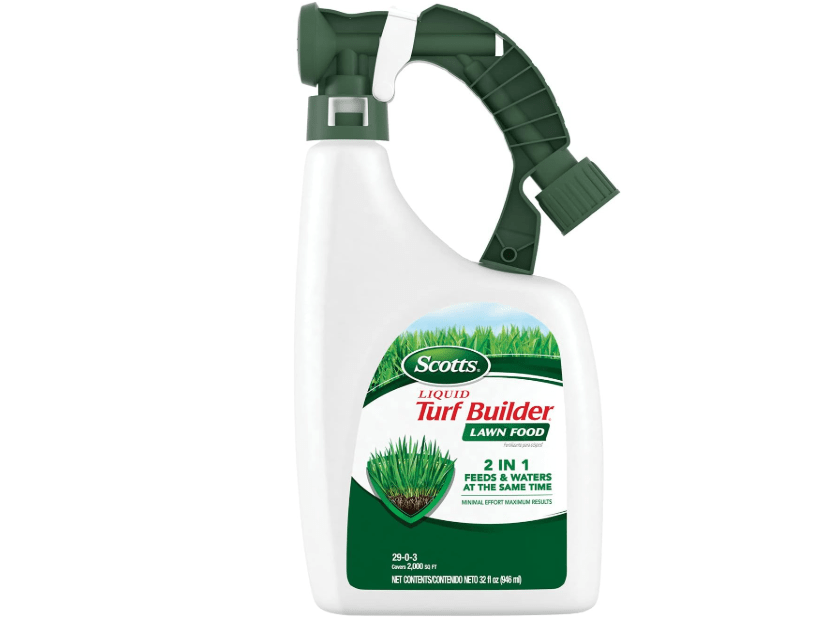 
Scotts Liquid Turf Builder Lawn Fertilizer for All Grass Types, Feeds and Waters Lawn at Same Time