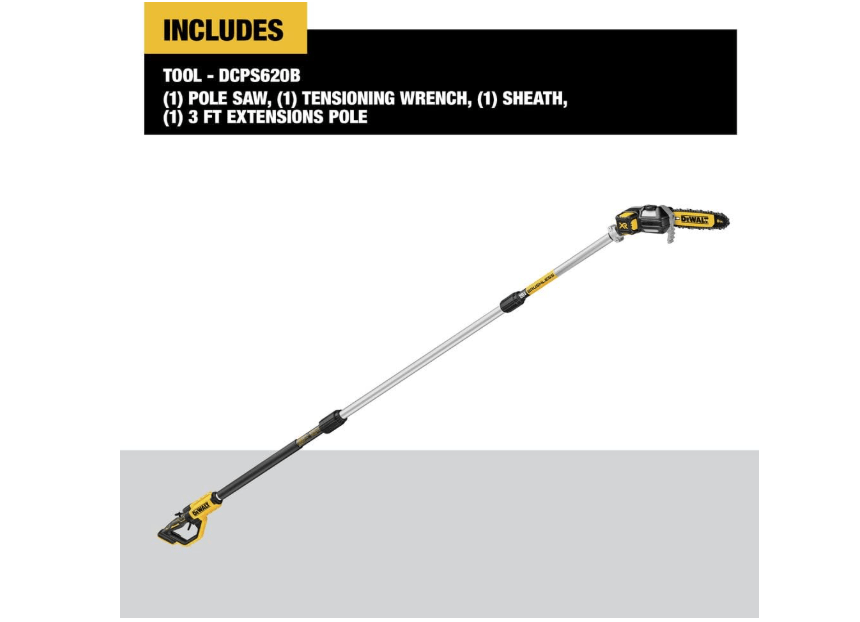 
DEWALT 20V MAX* XR® Brushless Cordless Pole Saw (Tool Only-Battery & Charger not included) (DCPS620B)