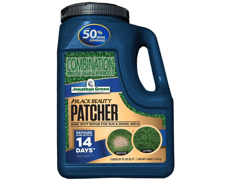 
Jonathan Green (10450) Black Beauty Patcher Lawn Bare Spot Repair for Sun & Shade Areas - Cool Season Grass Seed, Fertilizer, & Mulch (3.5 lb)