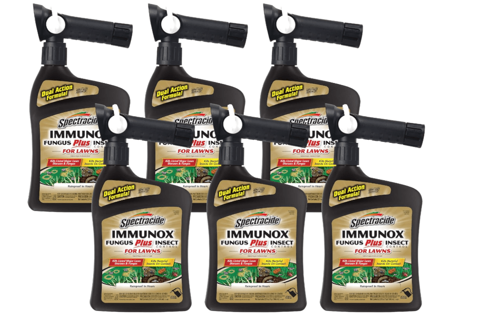 
Spectracide Immunox Fungus Plus Insect Control For Lawns 32 Ounces, Dual Action, Hose-End Concentrate, 6 Pack