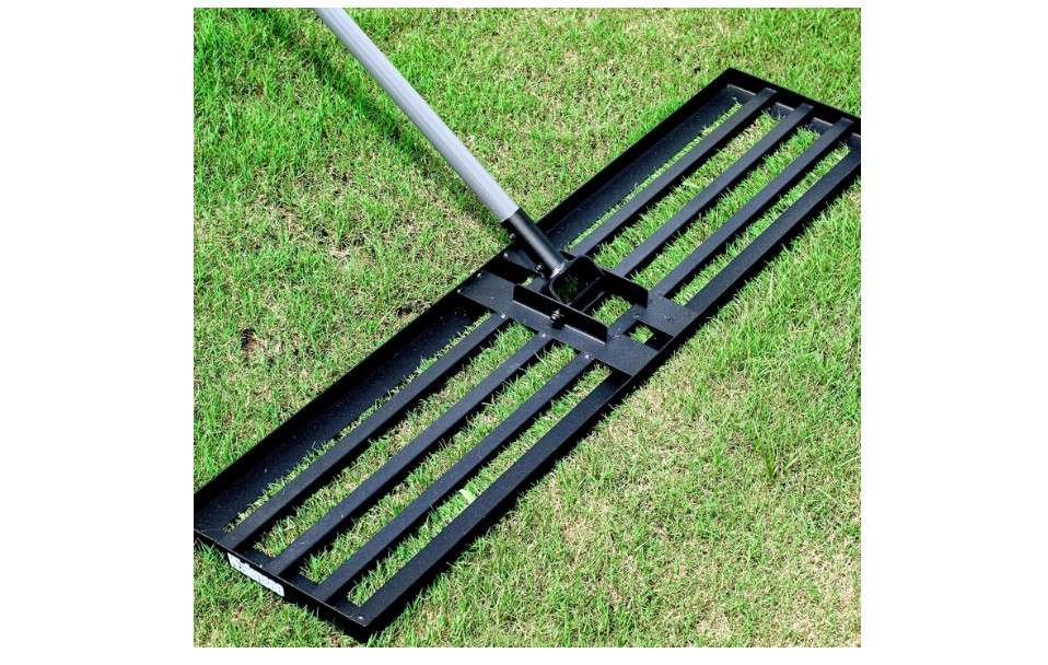Walensee Lawn Leveling Rake, 7FT 45"x10" Levelawn Tool, Heavy Duty Effort Saving Lawn Level Tool, Steel Handle Lawn Leveler for Yard Garden Golf...
