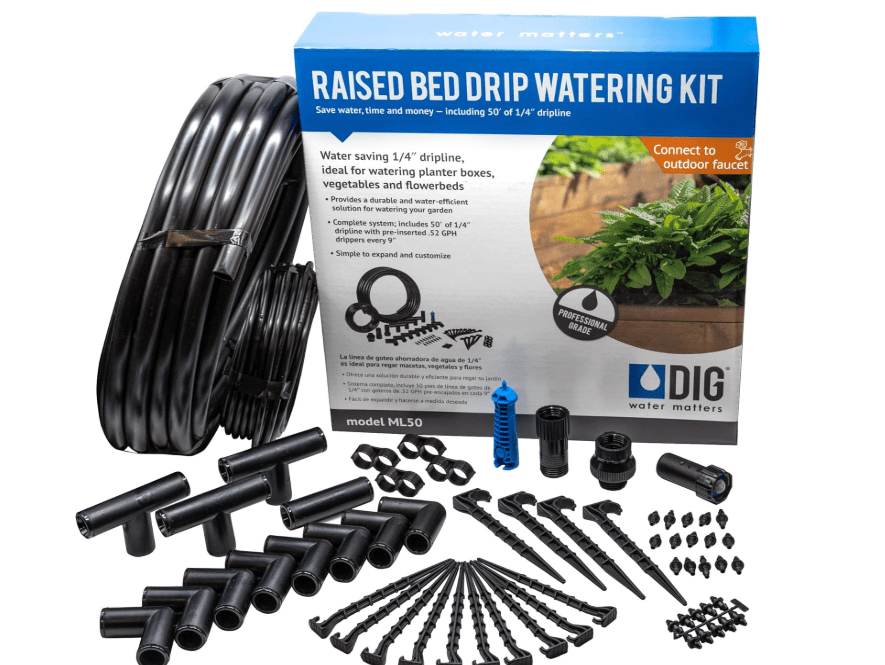 DIG ML50 Raised Vegetable Bed Drip Watering Kit - Efficient Irrigation System for Home Gardening, Easy Installation, Complete Kit