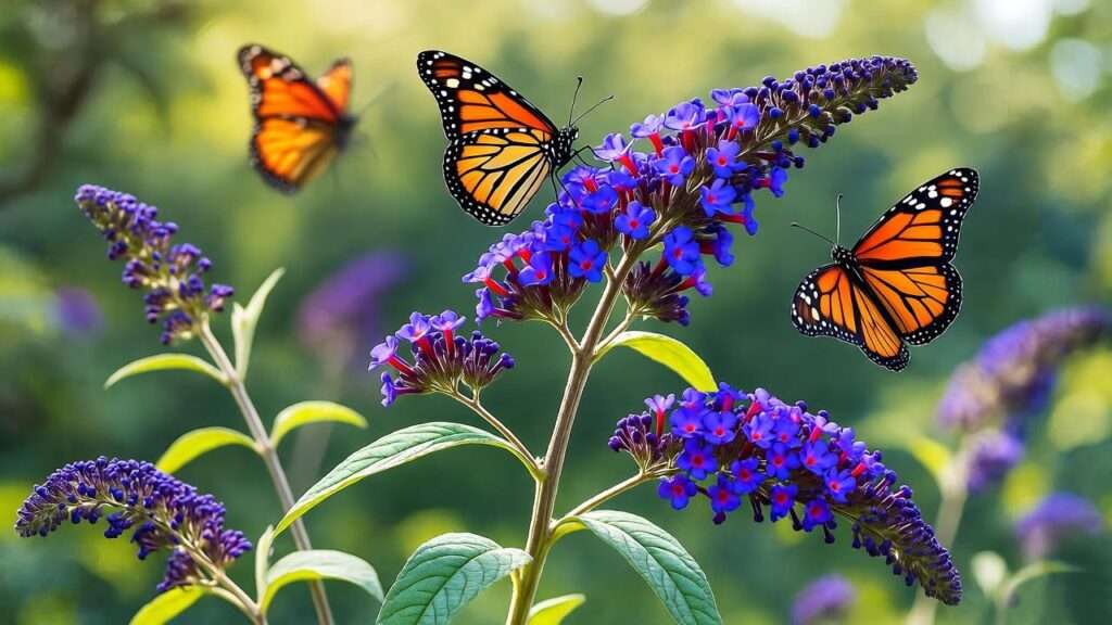 blue butterfly bush plant