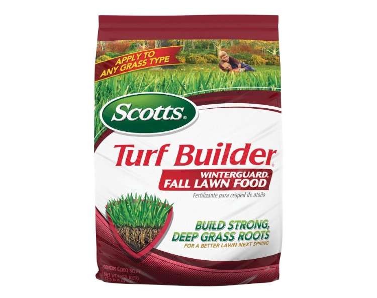  Scotts Turf Builder WinterGuard Fall Lawn Fertilizer for All Grass Types, 5,000 sq. ft., 12.5 lbs.