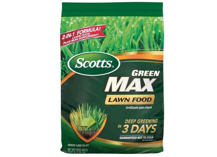 Scotts Green Max Lawn Food, Lawn Fertilizer Plus Iron Supplement for Greener Grass in 3 Days, 5,000 sq. ft., 16.67 lbs. 