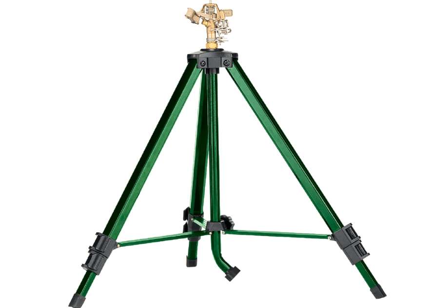 
Orbit 1/2 -inch Heavy-Duty Brass Impact Sprinkler on Adjustable 22-48-inch Metal Tripod Base