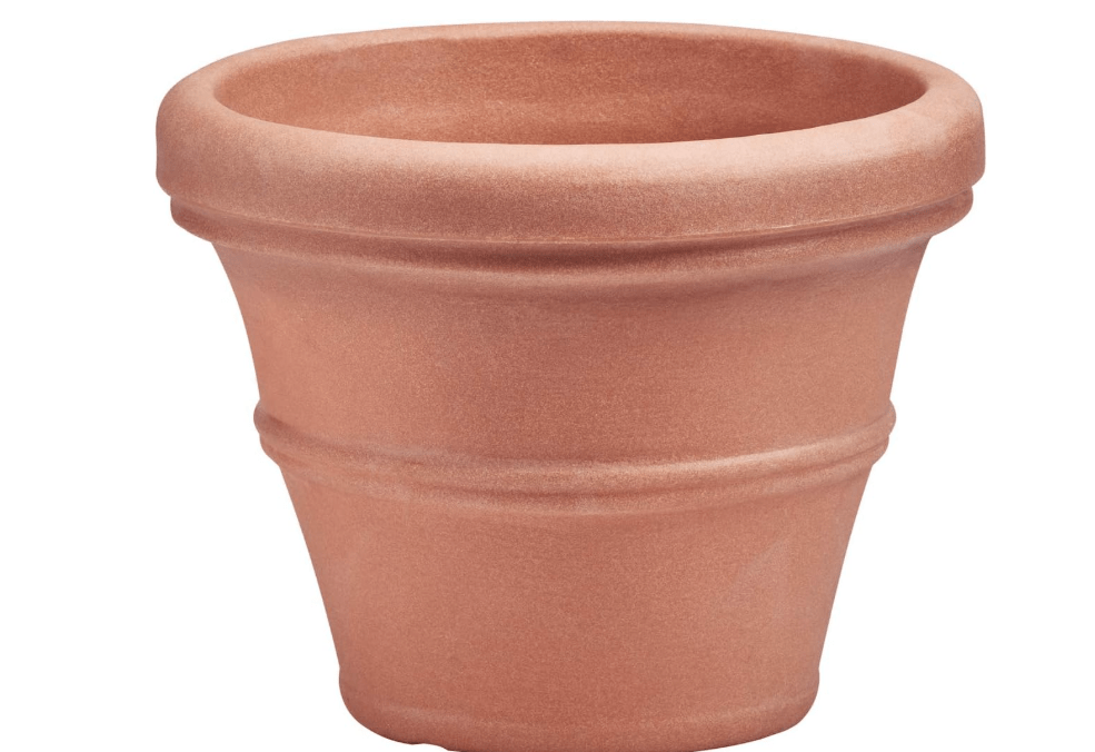 
Crescent Garden Brunello Classic Rolled Rim Planter Pot, Indoor/Outdoor Weather-Safe Round Plant Pot