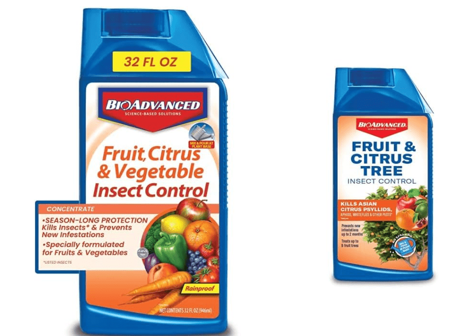 BioAdvanced Fruit, Citrus & Vegetable Insect Control for Edible Gardening Concentrate, 32 Oz with BioAdvanced Fruit & Citrus Tree, Concentrate, 32 oz