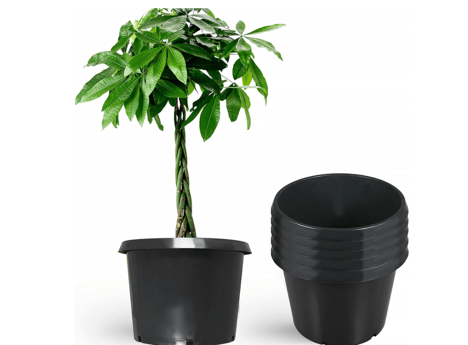 
elfinrm Planter Nursery Pots 20 Gallon Pots for Plants, Injection Molded Plastic Nursery Pots, Plant Container 20 Gal 5-Pack