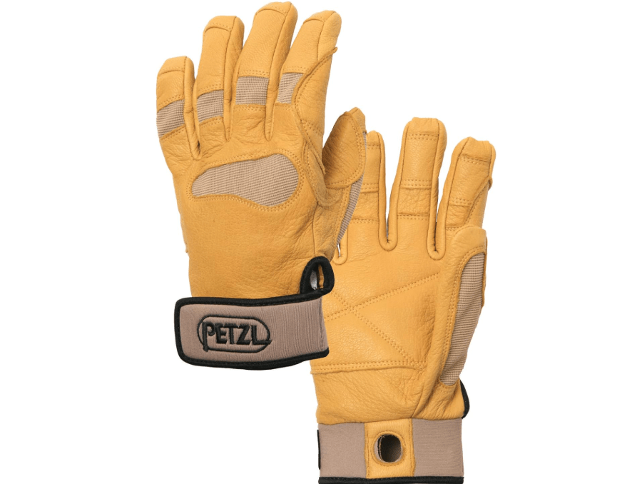 Petzl CORDEX Plus Gloves - Lightweight, Breathable Leather Belay Gloves for Climbing and Rappelling