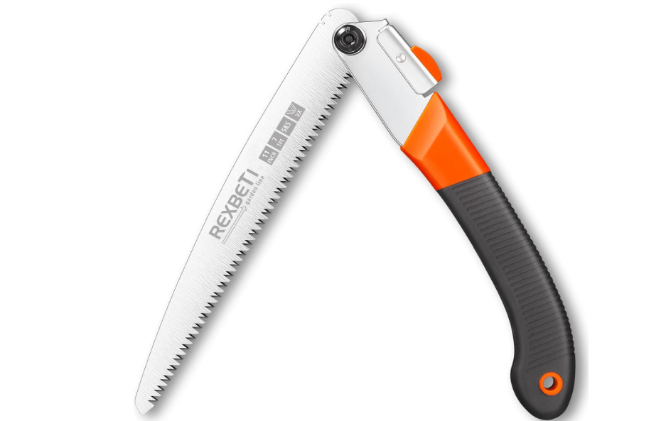 
REXBETI Folding Saw, Heavy Duty 11 Inch Extra Long Blade Hand Saws for Wood Camping, Dry Wood Pruning Saws With Hard Teeth, Quality SK-5 Steel