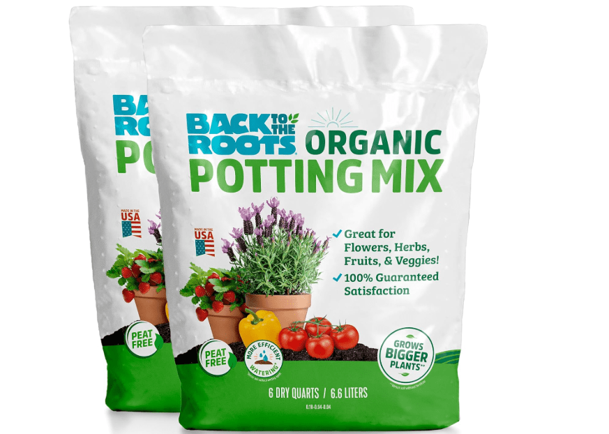 Back to the Roots 100% Organic Potting Mix (Value 12 Quart) | Premium Blend | Made in The USA