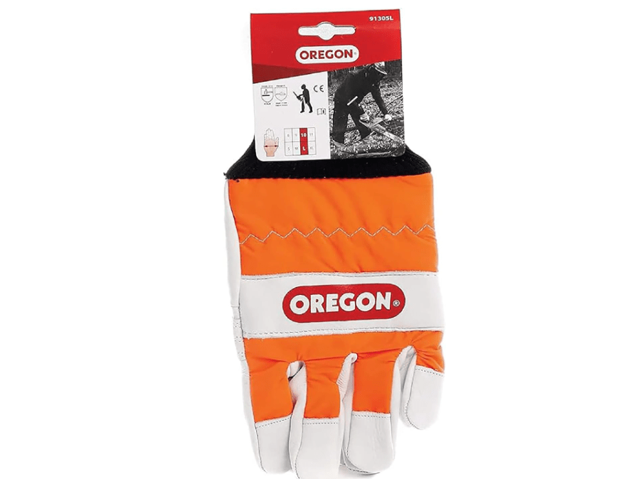 Oregon Chainsaw Left-Hand Protection Leather Gloves – Extra Large (size 11) (91305XL)