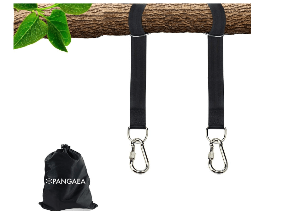 PANGAEA Tree Swing Hanging Straps Kit, 5FT/10FT/20FT/30FT, Heavy Duty Holds 2200LBS Extra Long, with Safer Lock Snap Carabiners & Carry Pouch Bag