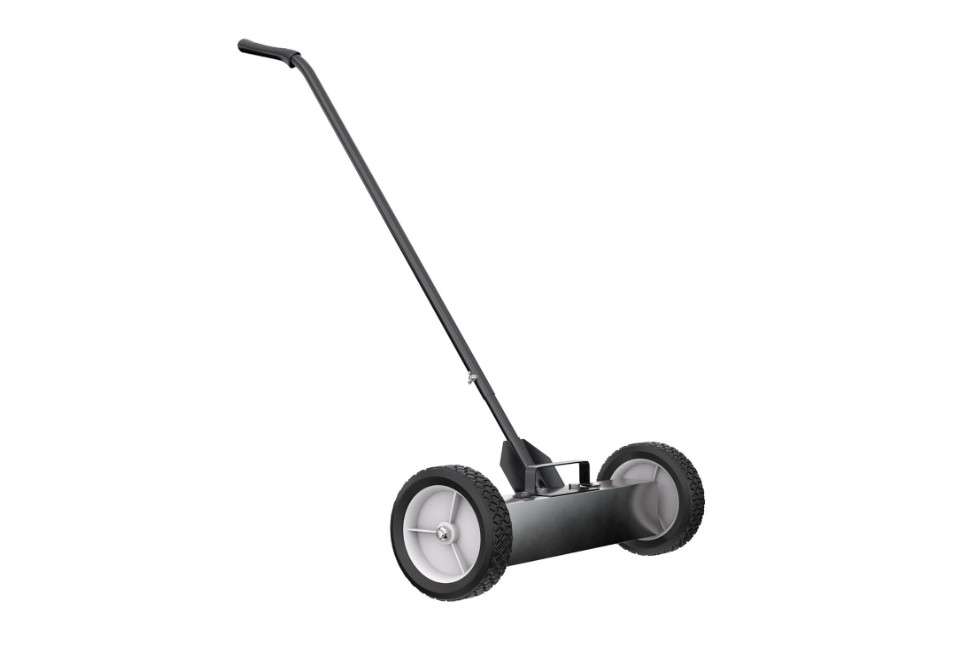 Master Magnetics Magnetic Sweeper with Wheels - Rolling Magnet Sweeper with Adjustable Handle - Powerful Magnetic Tool for Lawn and Shop Use - Pick Up Nails...