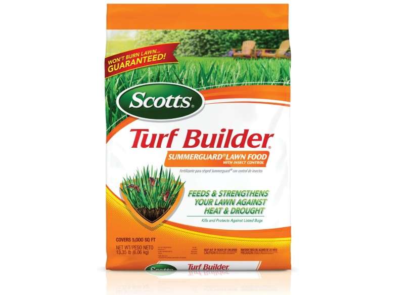 Scotts Turf Builder SummerGuard Lawn Food with Insect Control, Fertilizer and Insect Killer, 5,000 sq. ft., 13.35 lbs. 