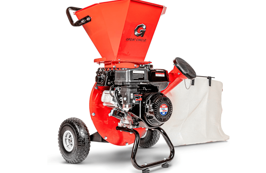 
GreatCircleUSA Wood Chipper Shredder Mulcher Heavy Duty Gas Powered 3 in 1 Multi-Function 3" Inch Max Wood Diameter Capacity EPA/CARB Certified Aids 