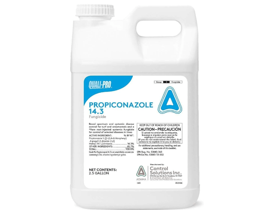 
Quali-Pro Propiconazole 14.3 Systemic Turf & Ornamental Fungicide | Broad-Spectrum Disease Control for Grasses, Trees, Shrubs and Flowers (2.5 Gallons)