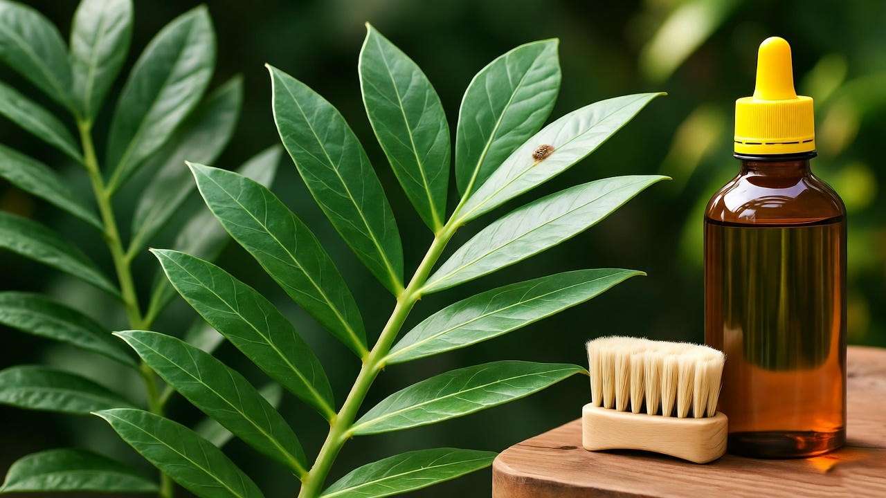  "Cardboard palm plant with scale insect and neem oil treatment