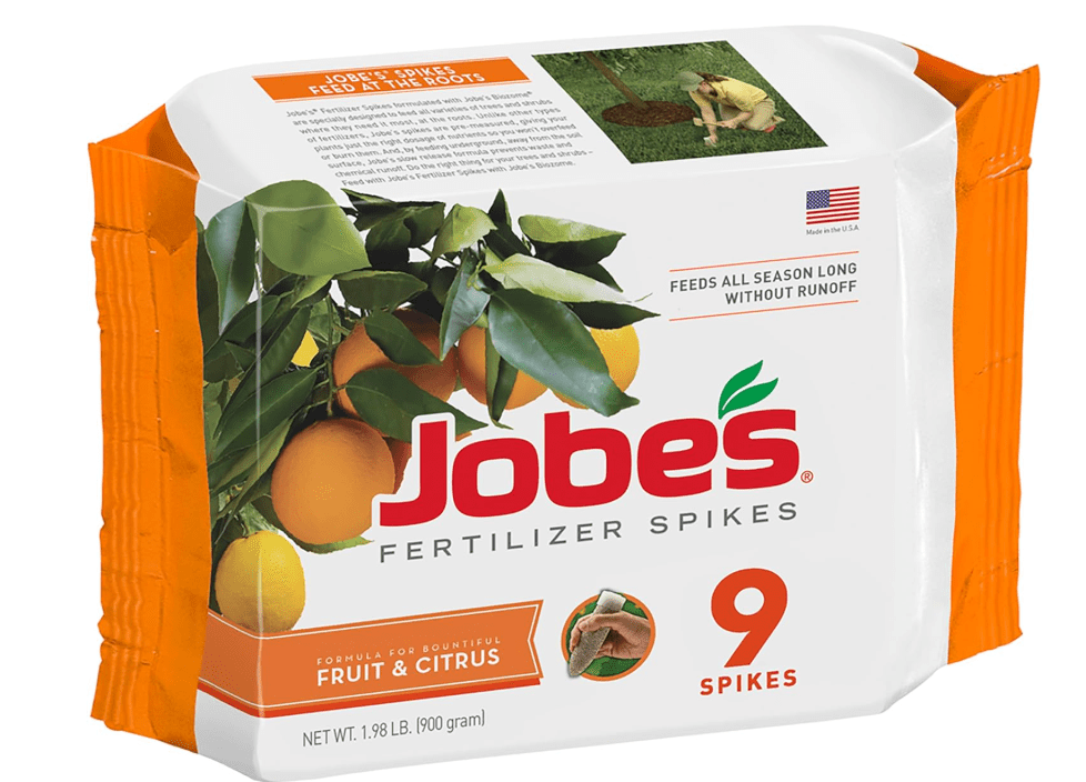 Jobe’s Garden Fertilizer Spikes, Easy Plant Care Slow Release Fertilizer for Fruit and Citrus Plants and Trees, 9 Count